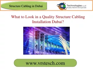 structure cabling in dubai
