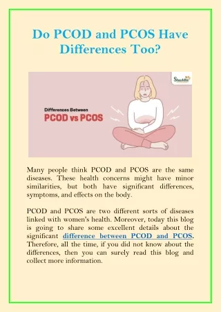do pcod and pcos have differences too