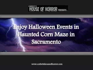 Enjoy Halloween Events in Haunted Corn Maze in Sacramento