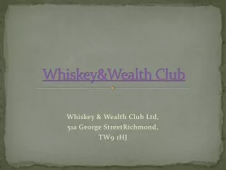Invest in whiskeys and casks with Whiskey&Wealth Club.
