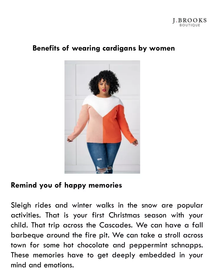 benefits of wearing cardigans by women