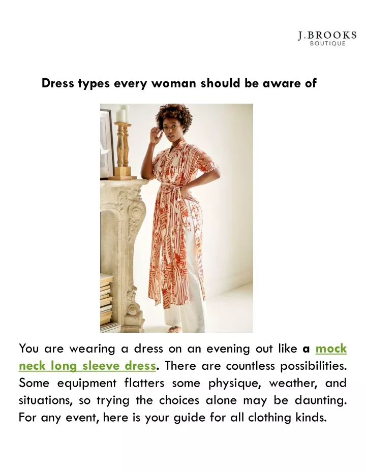 dress types every woman should be aware of