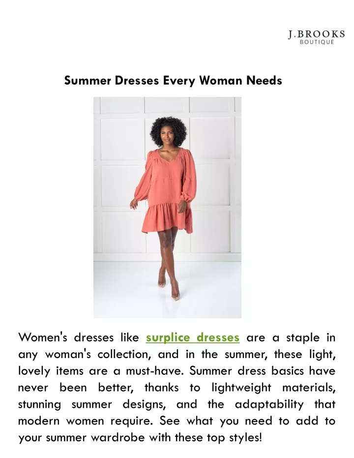 summer dresses every woman needs