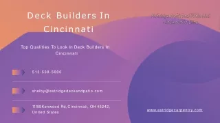 How to Choose Deck Builders In Cincinnati - Read This!