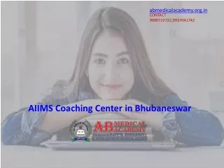 AIIMS Coaching Center in Bhubaneswar