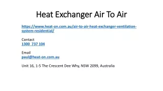 heat exchanger air to air