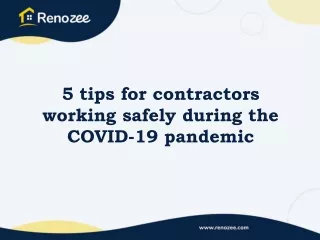 5 tips for contractors working safely during the COVID-19 pandemic
