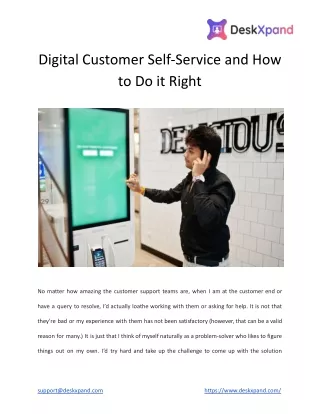 digital customer self service