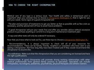 how to choose the right chiropractor