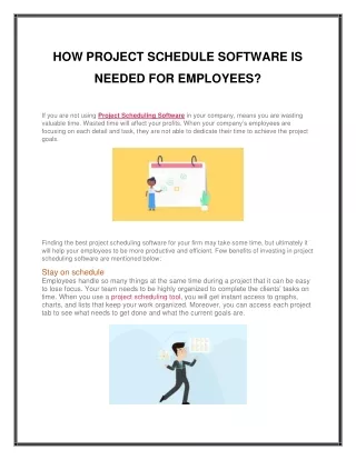 how project schedule software is