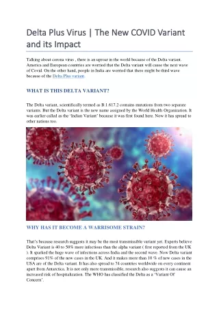 delta plus virus the new covid variant delta plus