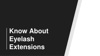 know about eyelash extensions