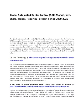 global automated border control abc market size