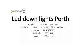 led down lights perth