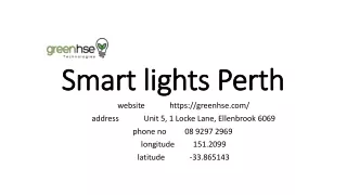 smart lights perth