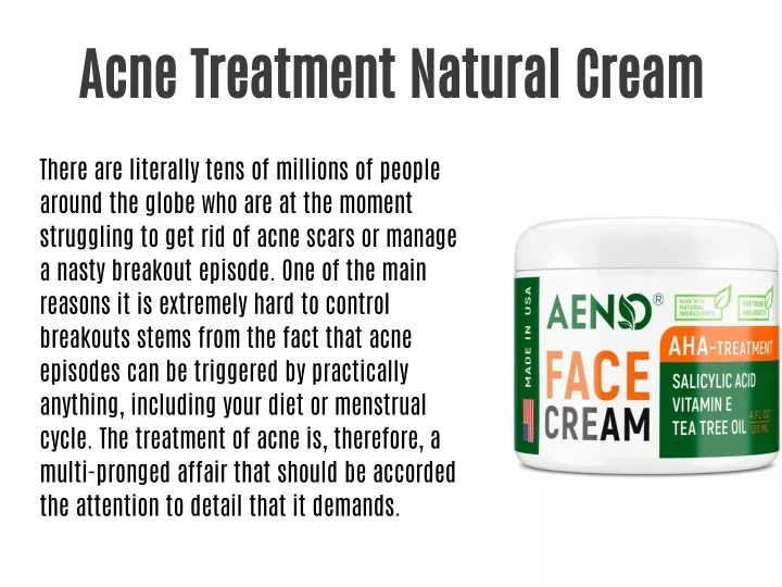 acne treatment natural cream