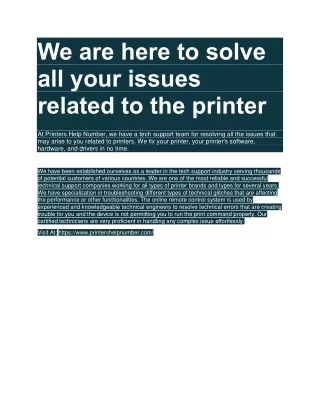 we are here to solve all your issues related