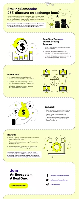 staking samecoin 25 discount on exchange fees
