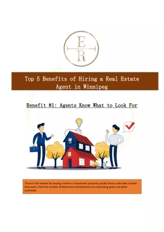 Top 5 Benefits of Hiring a Real Estate Agent in Winnipeg