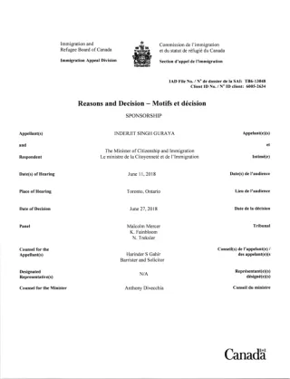 immigration and refugee board ofcanada