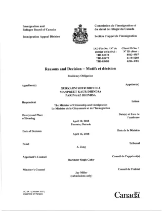 commission de l immigration et du statut