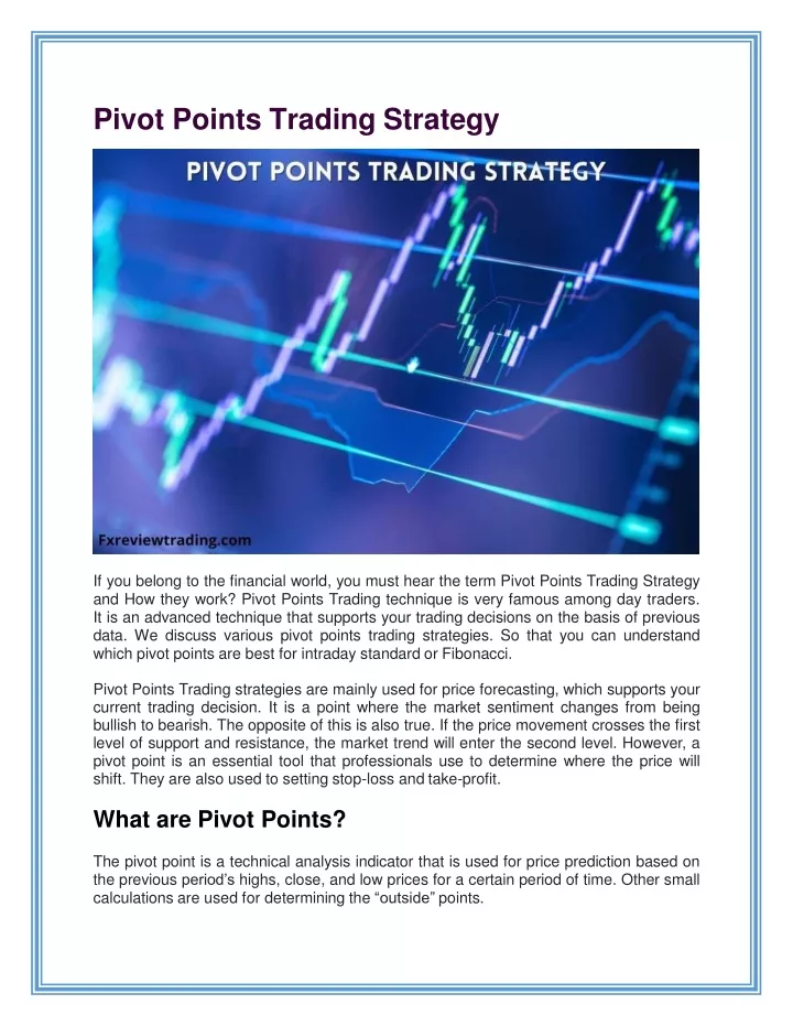 pivot points trading strategy