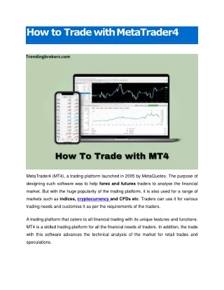 how to trade with metatrader4