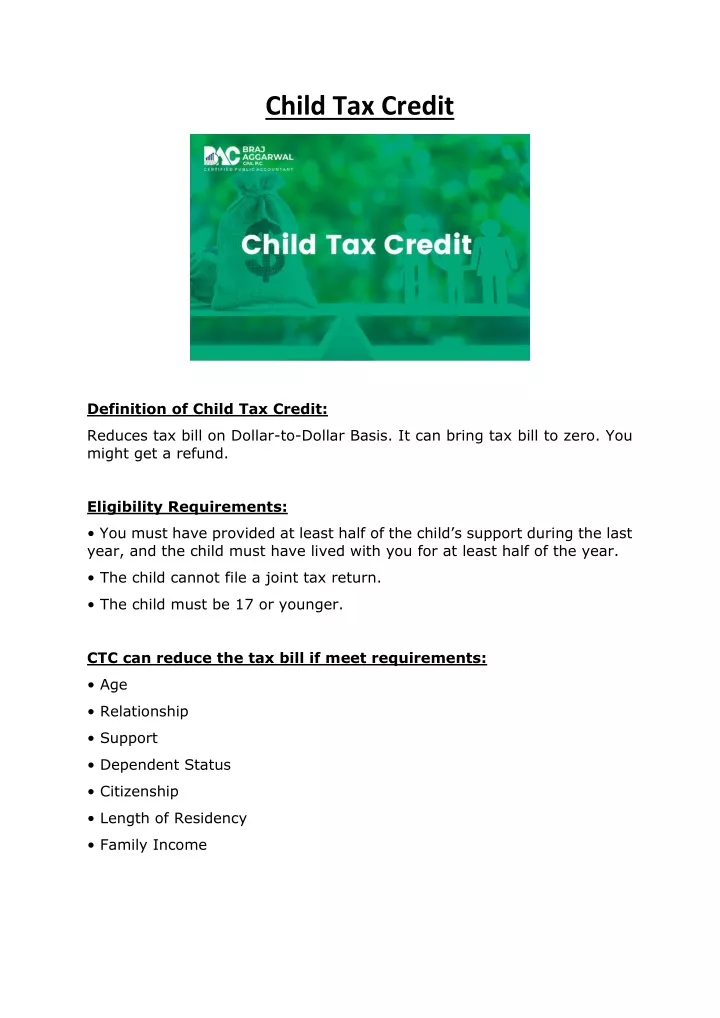 ppt-child-tax-credit-powerpoint-presentation-free-download-id-10842488