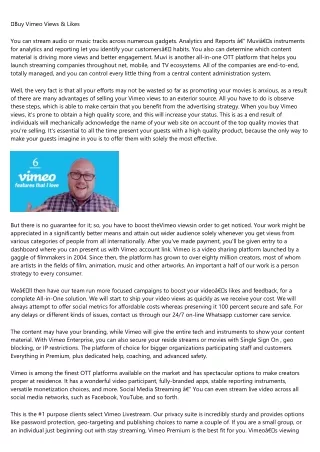 buy vimeo views likes