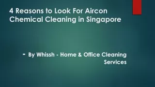 4 Reasons to Look For Aircon Chemical Cleaning