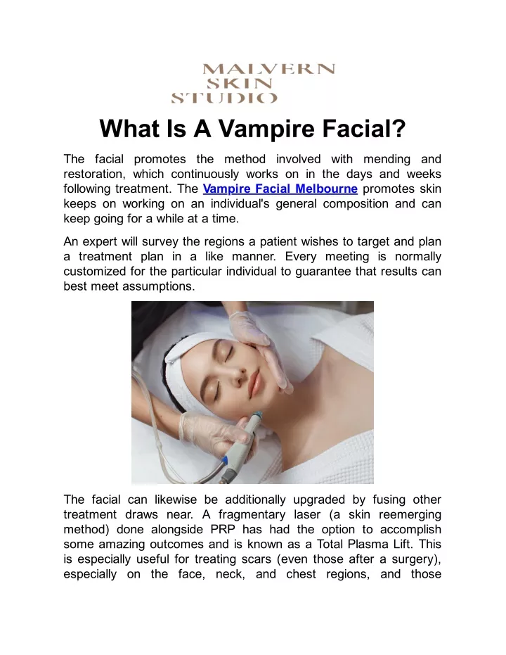 what is a vampire facial