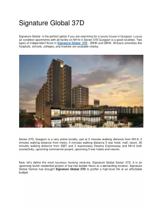signature global 37d signature global