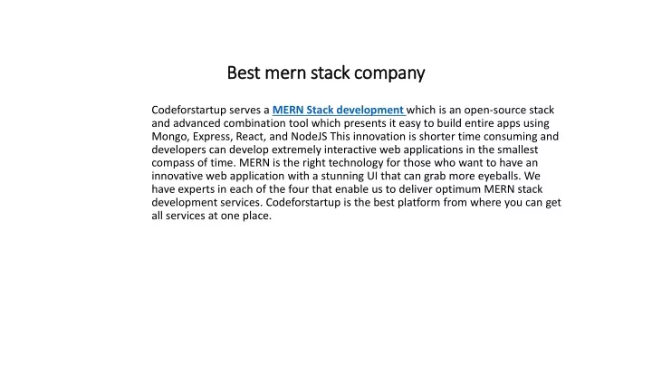 best mern stack company