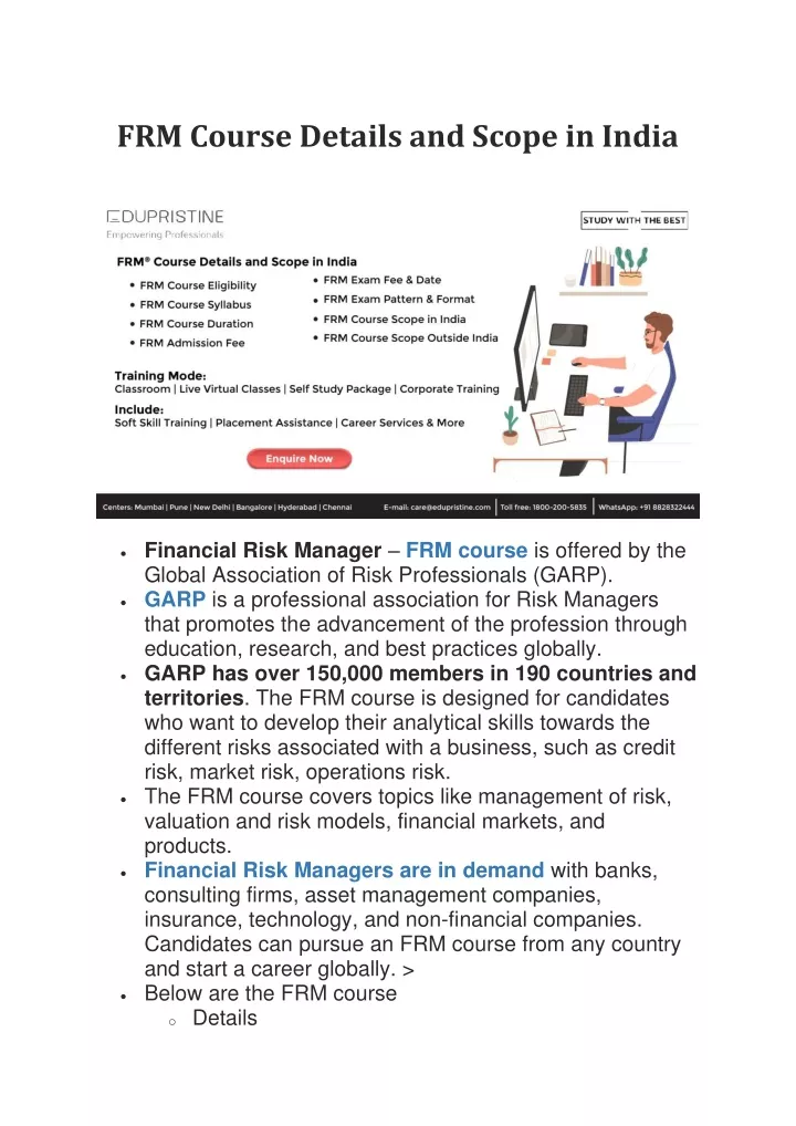 frm course details and scope in india