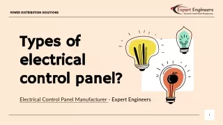 types of electrical control panel