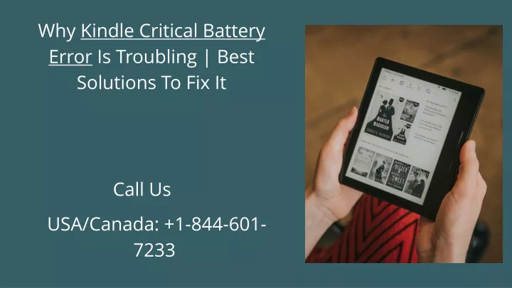 why kin dle critical battery error is troubling