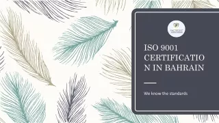 ISO 9001 CERTIFICATION IN BAHRAIN.....