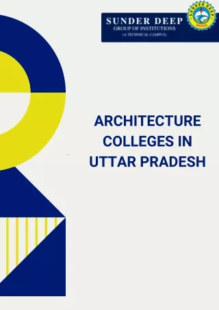 architecture colleges in uttar pradesh