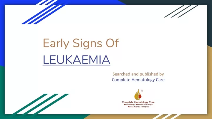 early signs of leukaemia