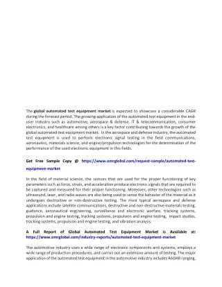 Global Automated Test Equipment Market
