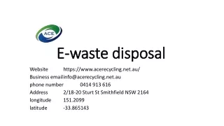 e waste disposal