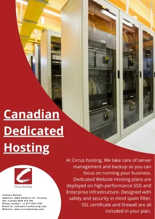 canadian dedicated hosting
