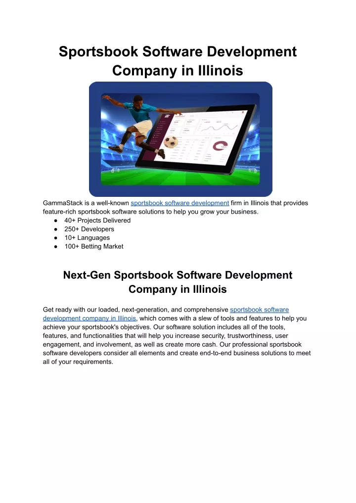 sportsbook software development company
