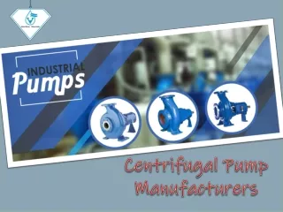 Centrifugal Pump Manufacturers