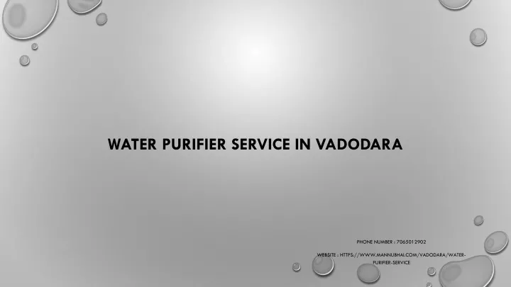 water purifier service in vadodara