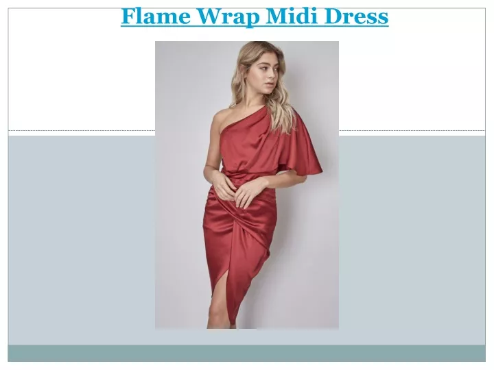 flame wrap midi dress