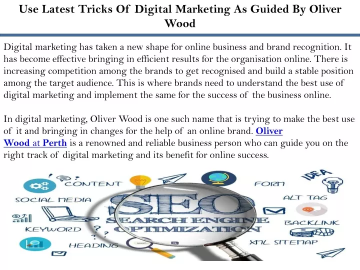 use latest tricks of digital marketing as guided