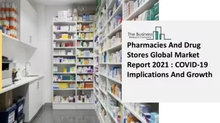 2021 Pharmacies And Drug Stores Market Growth Analysis, Size, Share, Trends And