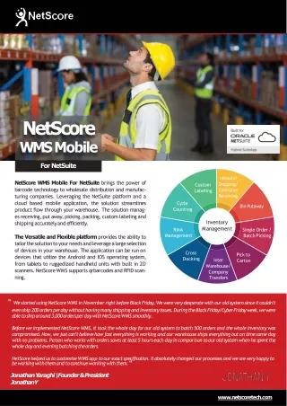 NetScore WMS Mobile for NetSuite