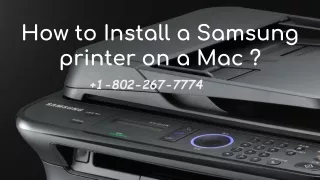 how to install a samsung printer on a mac